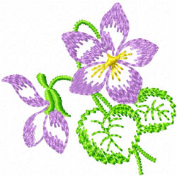 Flowers And Tree Embroidery Design 11